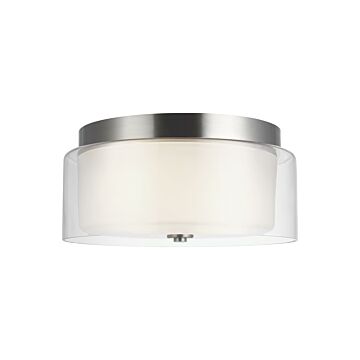 Generation Lighting Elmwood Park 2-Light Ceiling Light in Brushed Nickel