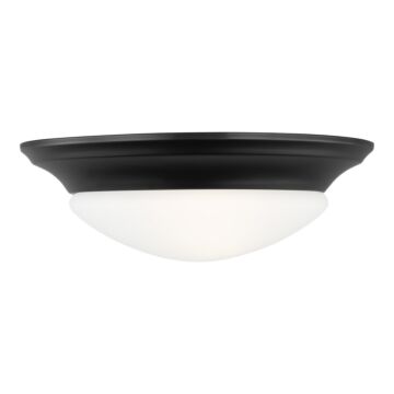 Nash 1-Light Flush Mount Ceiling Light in Midnight Black
