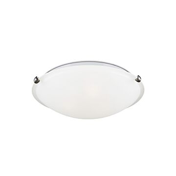 Clip Ceiling Flush Mount 2-Light Flush Mount in Brushed Nickel