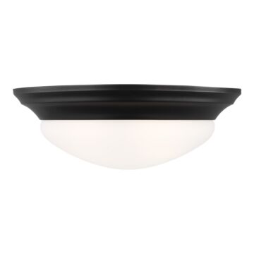 Nash 2-Light Flush Mount Ceiling Light in Midnight Black