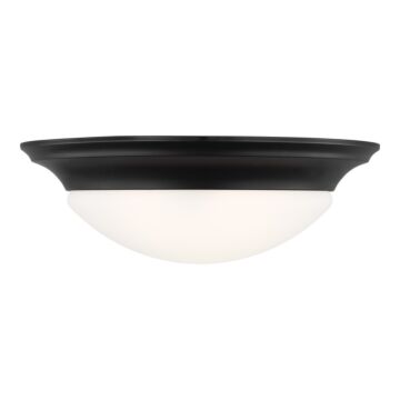 Nash 3-Light Flush Mount Ceiling Light in Midnight Black