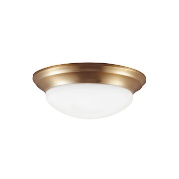 Nash 3-Light Flush Mount in Satin Brass