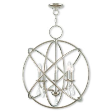 Aria 5-Light Chandelier in Polished Nickel