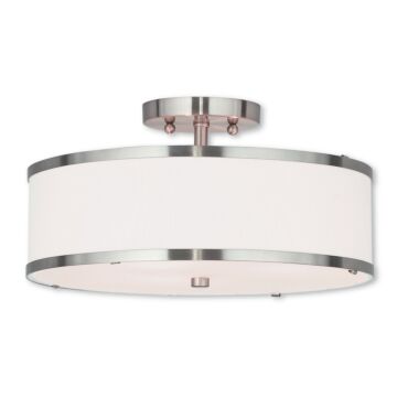 Park Ridge 3-Light Ceiling Mount in Brushed Nickel
