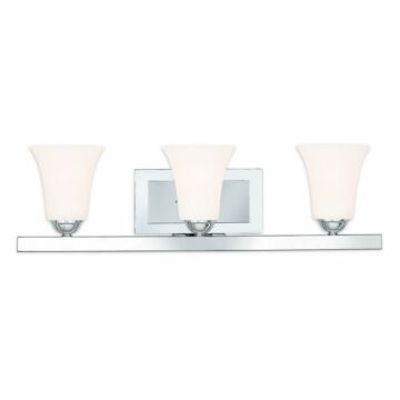 Ridgedale 3-Light Bathroom Vanity Light in Polished Chrome
