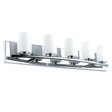 Abete 5-Light Vanity in Chrome