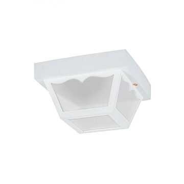 Generation Lighting Ceiling 2-Light 10" Outdoor Ceiling Light in White