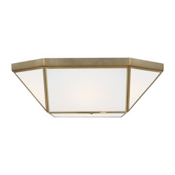 Morrison Two Light Flush Mount in Satin Brass by Visual Comfort Studio