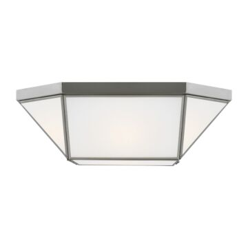 Morrison Two Light Flush Mount in Brushed Nickel by Visual Comfort Studio