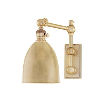 Roslyn One Light Wall Sconce in Aged Brass by Hudson Valley