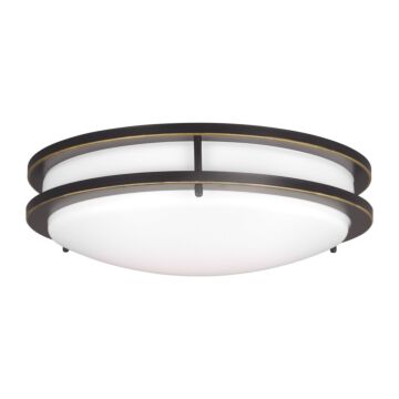 Mahone 1-Light LED Flush Mount Ceiling Light in Antique Bronze