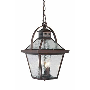 Bay Street 3-Light Hanging Lantern in Architectural Bronze