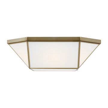 Morrison Four Light Flush Mount in Satin Brass by Visual Comfort Studio