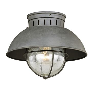 Harwich 1-Light Outdoor Flush Mount in Textured Gray