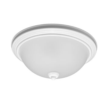 Geary 1-Light Flush Mount in White