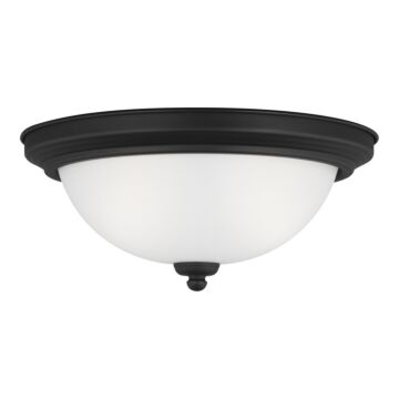 Geary 2-Light Flush Mount in Midnight Black