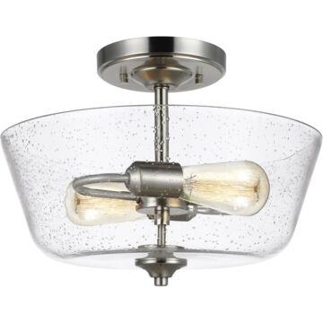 Generation Lighting Belton 2-Light Ceiling Light in Brushed Nickel