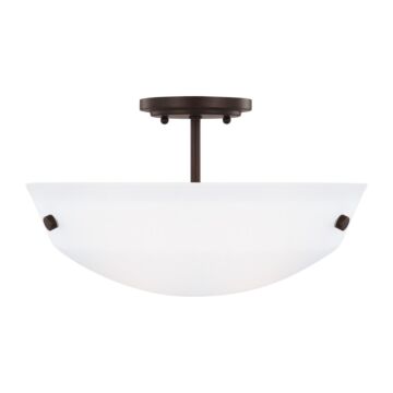 Kerrville 2-Light Semi-Flush Convertible Pendant in Bronze