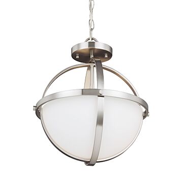 Generation Lighting Alturas 2-Light Globe Ceiling Light in Brushed Nickel