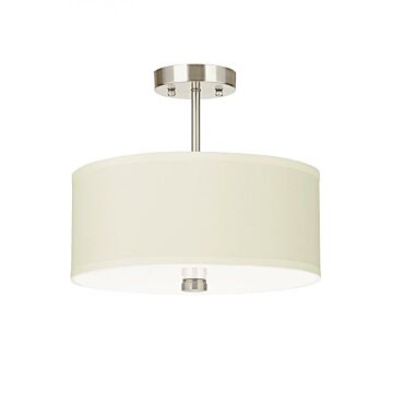 Dayna Shade Pendants Two Light Semi Flush Convertible Pendant in Brushed Nickel by Visual Comfort Studio