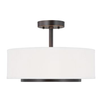 Nance 2-Light Semi-Flush Convertible Pendant in Bronze