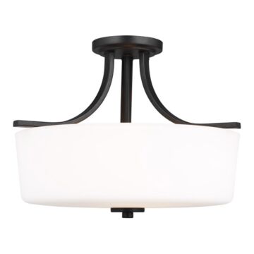 Generation Lighting Kemal 3-Light Ceiling Light in Midnight Black