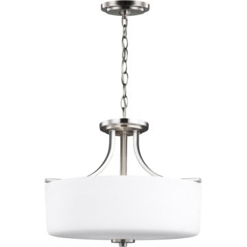 Generation Lighting Canfield 3-Light Ceiling Light in Brushed Nickel