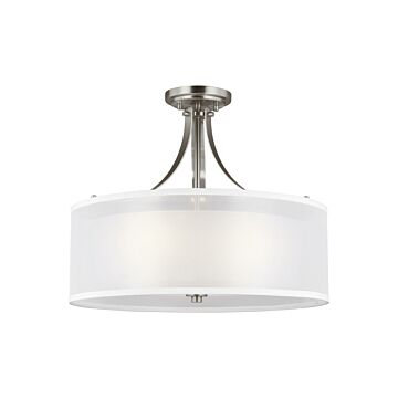 Generation Lighting Elmwood Park 3-Light Ceiling Light in Brushed Nickel