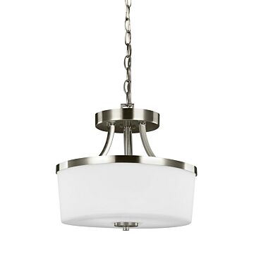 Generation Lighting Hettinger 2-Light Ceiling Light in Brushed Nickel