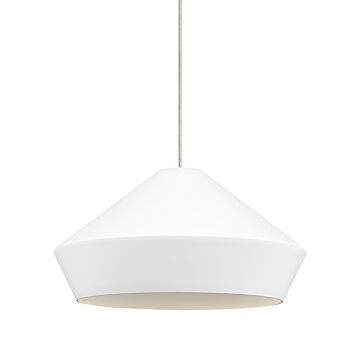 Brummel One Light Pendant in Satin Nickel by Visual Comfort Modern