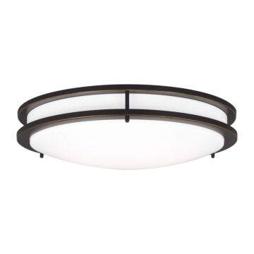 Mahone 1-Light LED Flush Mount Ceiling Light in Antique Bronze
