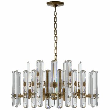 Bonnington  Chandelier in Hand-Rubbed Antique Brass by Visual Comfort Signature