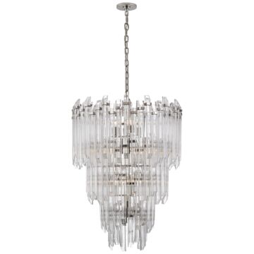 Adele  Chandelier in Polished Nickelith Clear Acrylic by Visual Comfort Signature