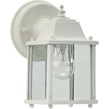 Aluminum Box Lanterns One Light Wall Mount in White by Quorum International