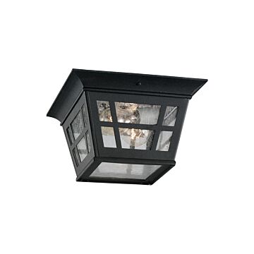 Generation Lighting Herrington 2-Light 11 Outdoor Ceiling Light in Black
