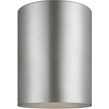 Outdoor Cylinders LED Flush Mount in Painted Brushed Nickel by Visual Comfort Studio