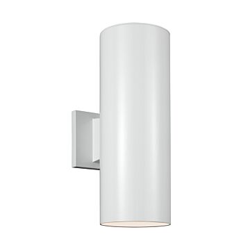 Outdoor Cylinders Two Light Outdoor Wall Lantern in White by Visual Comfort Studio