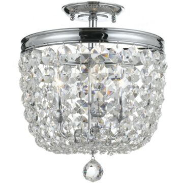 Archer Three Light Semi Flush Mount in Polished Chrome by Crystorama