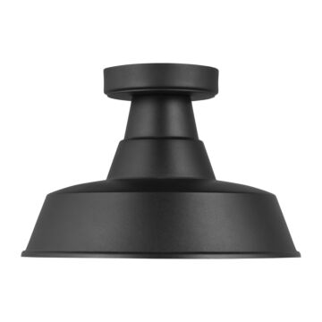 Barn Light One Light Outdoor Flush Mount in Black by Visual Comfort Studio