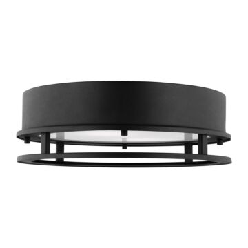 Union LED Outdoor Flush Mount in Black by Visual Comfort Studio