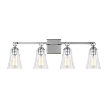 Monterro Four Light Vanity in Chrome by Visual Comfort Studio