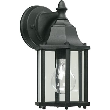 Aluminum Box Lanterns One Light Wall Mount in Black by Quorum International