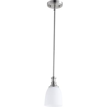 Richmond One Light Pendant in Satin Nickel by Quorum International
