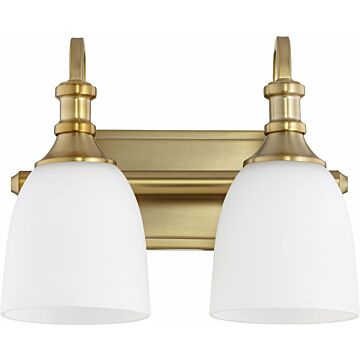 Richmond Two Light Vanity in Aged Brass by Quorum International