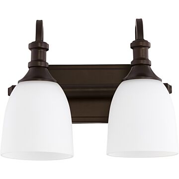 Richmond Two Light Vanity in Oiled Bronze by Quorum International