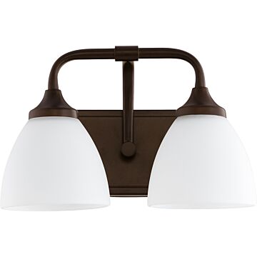 Enclave Two Light Vanity in Oiled Bronze by Quorum International