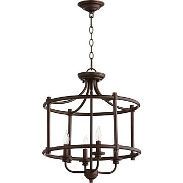 Rossington Four Light Dual Mount in Oiled Bronze by Quorum International