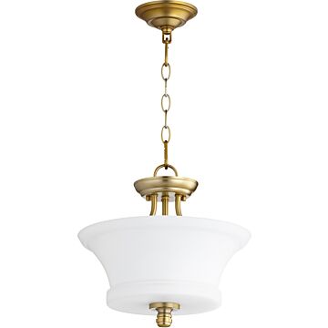 Rossington Two Light Dual Mount in Aged Brass by Quorum International