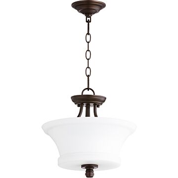 Rossington Two Light Dual Mount in Oiled Bronze by Quorum International