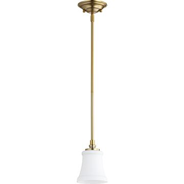 Rossington One Light Pendant in Aged Brass by Quorum International
